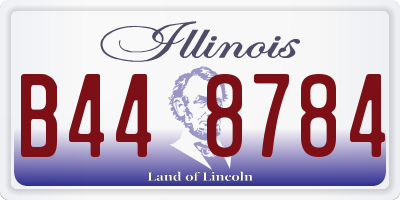 IL license plate B448784