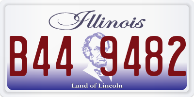 IL license plate B449482