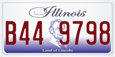 IL license plate B449798
