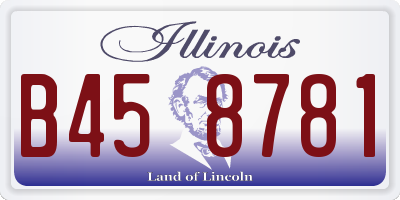 IL license plate B458781