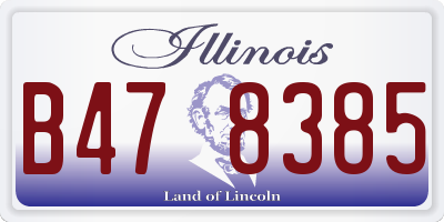 IL license plate B478385