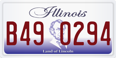 IL license plate B490294