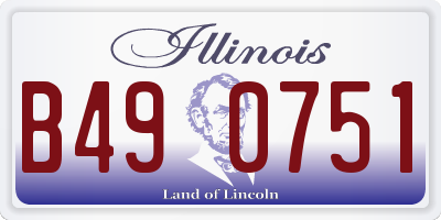 IL license plate B490751