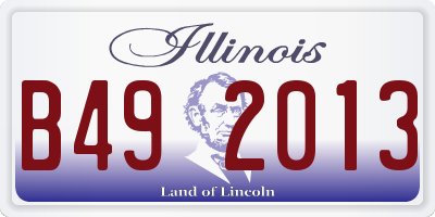 IL license plate B492013