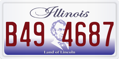 IL license plate B494687