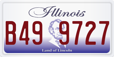 IL license plate B499727