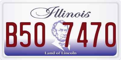 IL license plate B507470