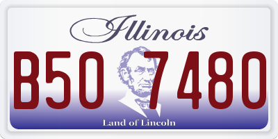 IL license plate B507480