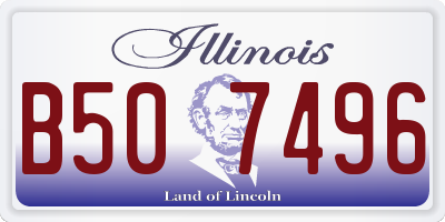 IL license plate B507496
