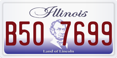 IL license plate B507699