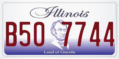 IL license plate B507744