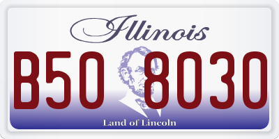 IL license plate B508030