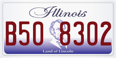 IL license plate B508302