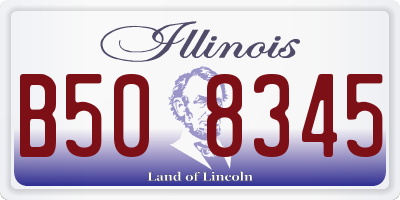 IL license plate B508345