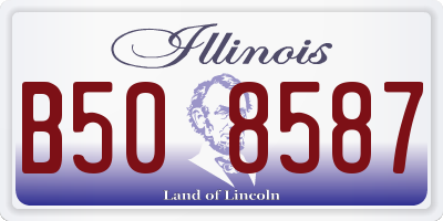 IL license plate B508587