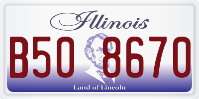 IL license plate B508670
