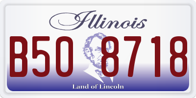 IL license plate B508718
