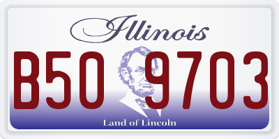 IL license plate B509703