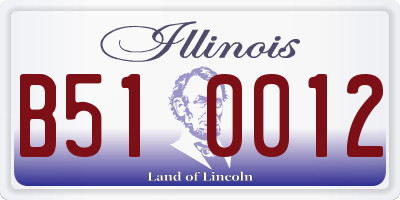 IL license plate B510012