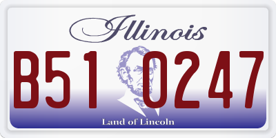 IL license plate B510247