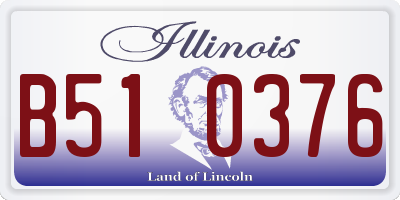 IL license plate B510376