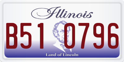 IL license plate B510796