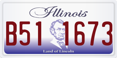 IL license plate B511673