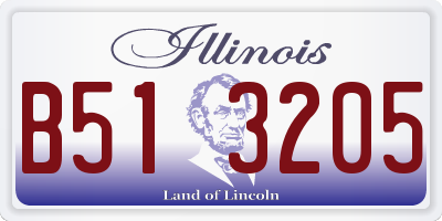 IL license plate B513205