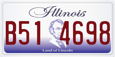 IL license plate B514698