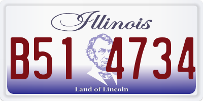 IL license plate B514734