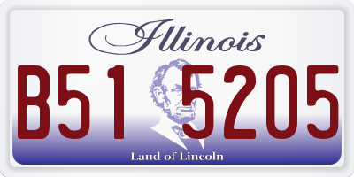 IL license plate B515205
