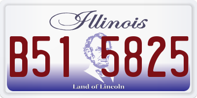 IL license plate B515825