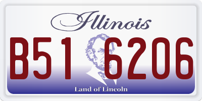IL license plate B516206