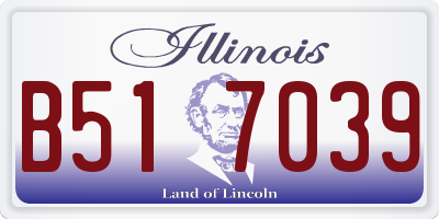 IL license plate B517039