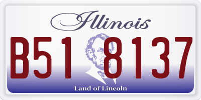 IL license plate B518137