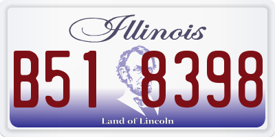 IL license plate B518398
