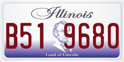 IL license plate B519680
