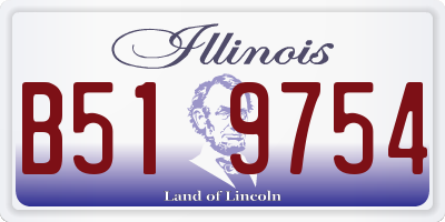IL license plate B519754