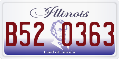 IL license plate B520363