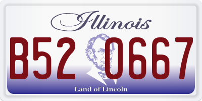 IL license plate B520667