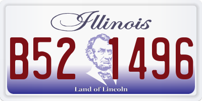 IL license plate B521496
