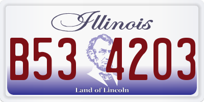 IL license plate B534203