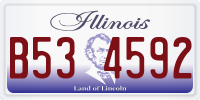 IL license plate B534592