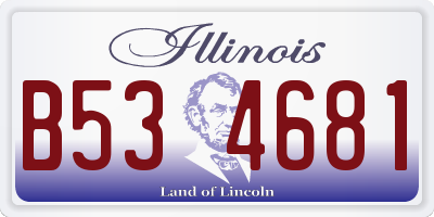 IL license plate B534681