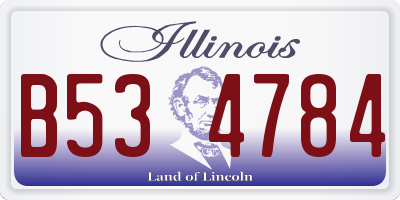 IL license plate B534784
