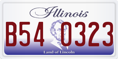 IL license plate B540323