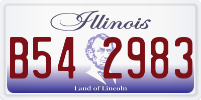 IL license plate B542983