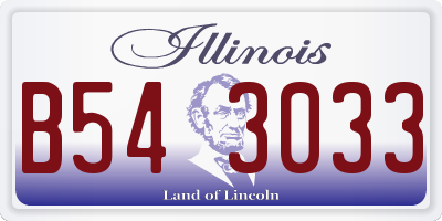 IL license plate B543033