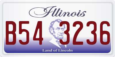 IL license plate B543236