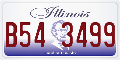 IL license plate B543499